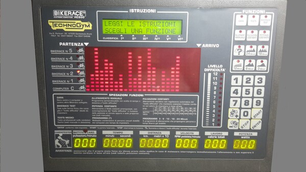 Consolle completa per Bike race technogym