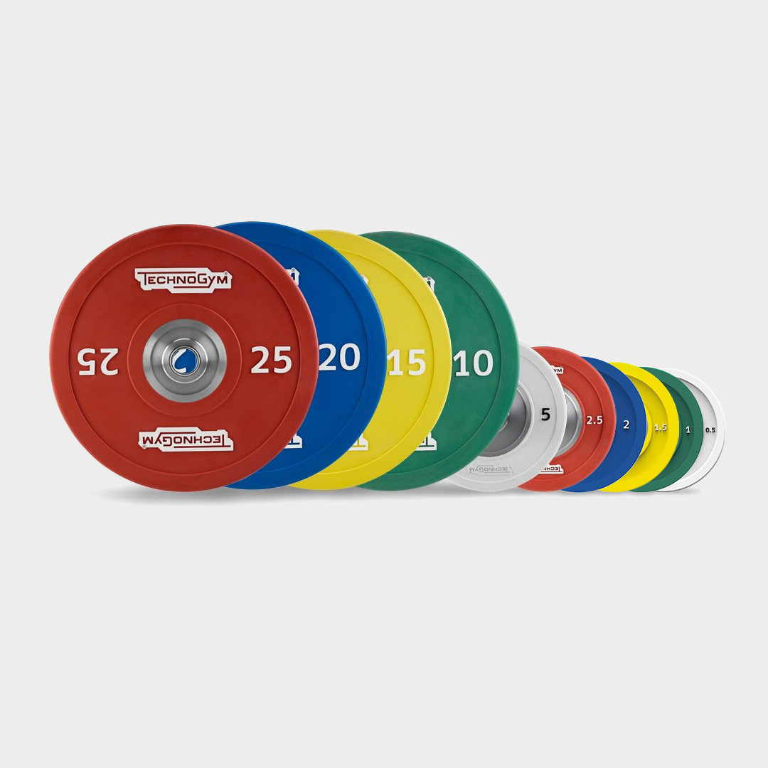 Kit Bumper Olympic training plate set technogym FFK2