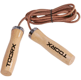 Corda da salto in pelle con manopole in legno AHF-015 TOORX