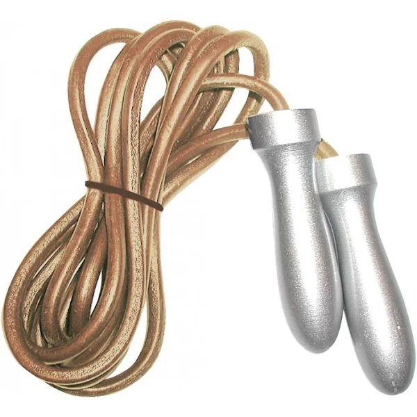 Corda da salto in pelle professionale  con manopole light AHF-089