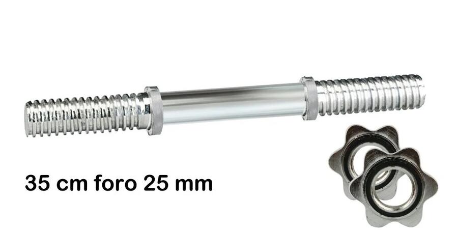 Manubrio cromato 38 cm. chiusura a vite - MCV-38
