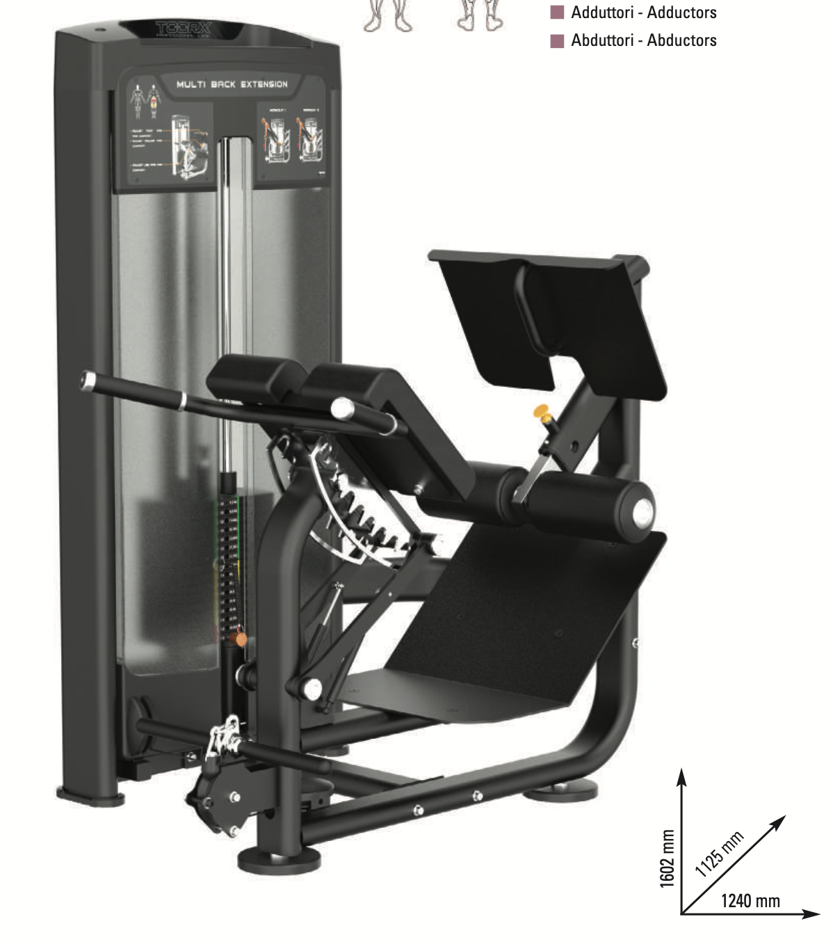 DUAL 45 HYPER EXTENSION PIN LOADED PLX9050 (ABSOLUTE LINE) - PLX-9050