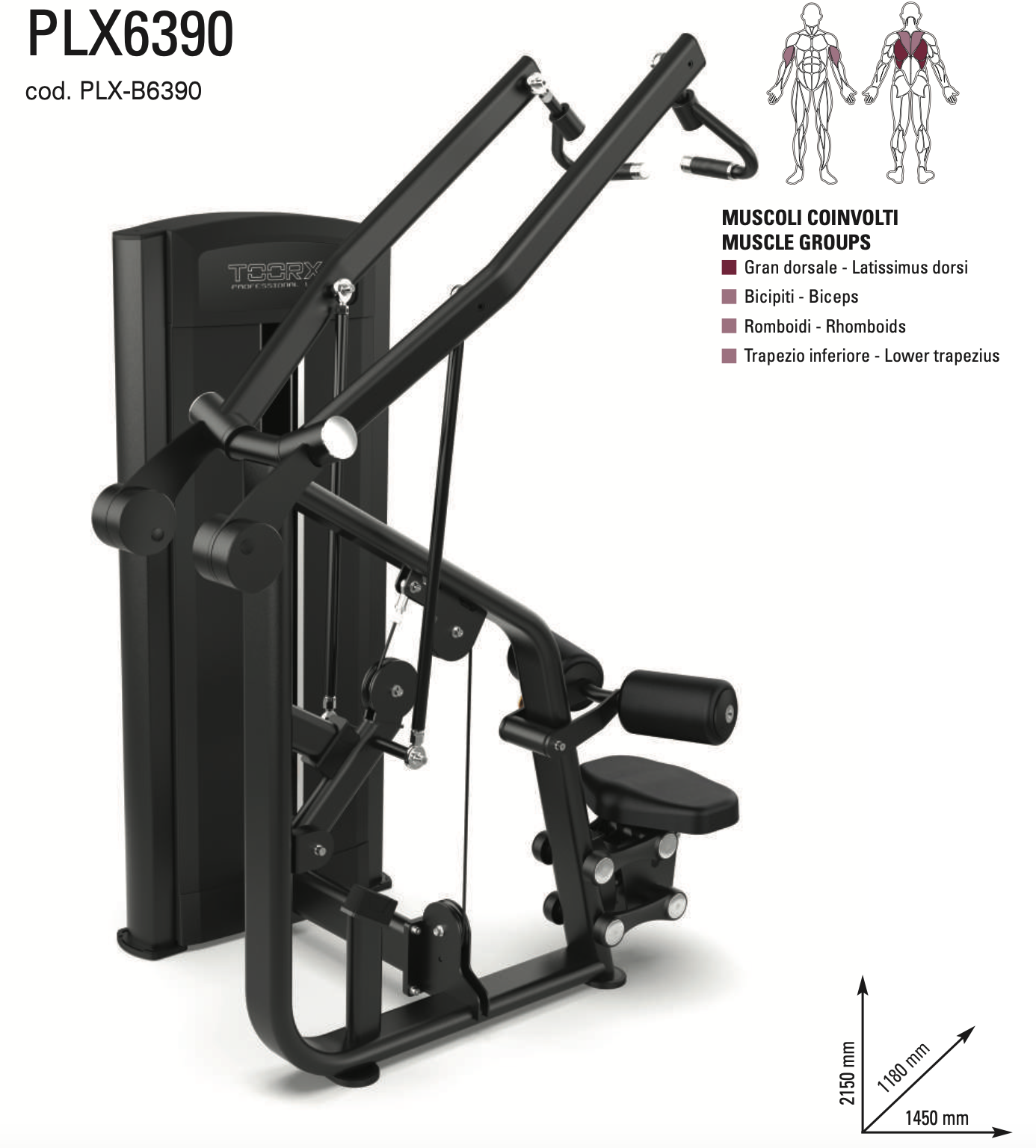 DIVERGING LAT PULL DOWN PIN LOADED PLX6390 (AVANT LINE) - PLX-B6390