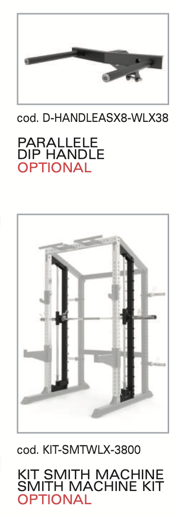 Smith machine kit per WLX 3800 - KIT-SMTWLX-3800